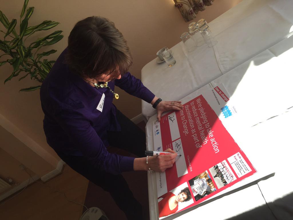 Epic_Orbis's tweet photo. Great to have @BeckyKShaw sign the ESCC pledge on #timeforchange at today's meeting about #wellbeing and #mindfulness http://t.co/FBAMB1z5Wh
