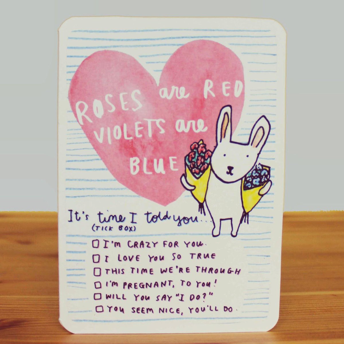 CraftLeeds's tweet photo. Lots of lovely #ValentinesDay cards to choose from inc. @InOurCoats @JuliaOgden @lauraskilbeck (pictured) @OctaviaO http://t.co/NwSFgB4oex