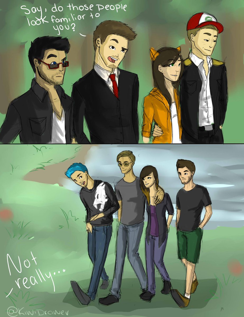 KiwiDrawer's tweet photo. #MianiteFA (?) @ProSyndicate @CaptainSparklez @OMGitsfirefoxx @IIJERiiCHOII My style makes them look too simular :/ http://t.co/8IxzaRsjhU