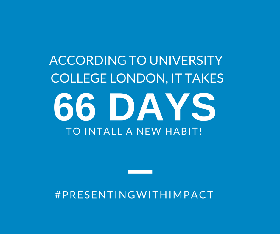 The magic influence that 66 consecutive days can make to your #life! #presentwithimpact @GuyKawasaki @ucl @mashable