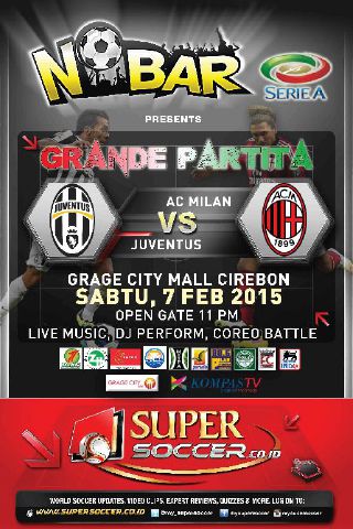 #NOBER #JuveMilan | OpenGate: Sabtu 07 Feb | Jam 23.00 | di Grage City Mall | HTM:20K <a href="/Milan_Indramayu/">MI Basis Indramayu</a>