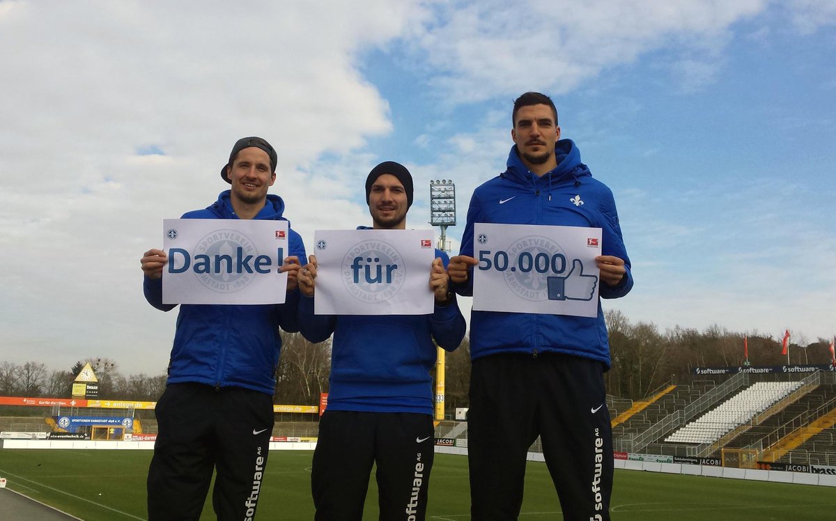 sv98's tweet photo. 50.000 "Gefällt-mir"-Angaben bei Facebook erreicht! Stellvertretend sagen Sandro, Jego und Benny DANKE! #sv98 http://t.co/wbr1Tu7dwy