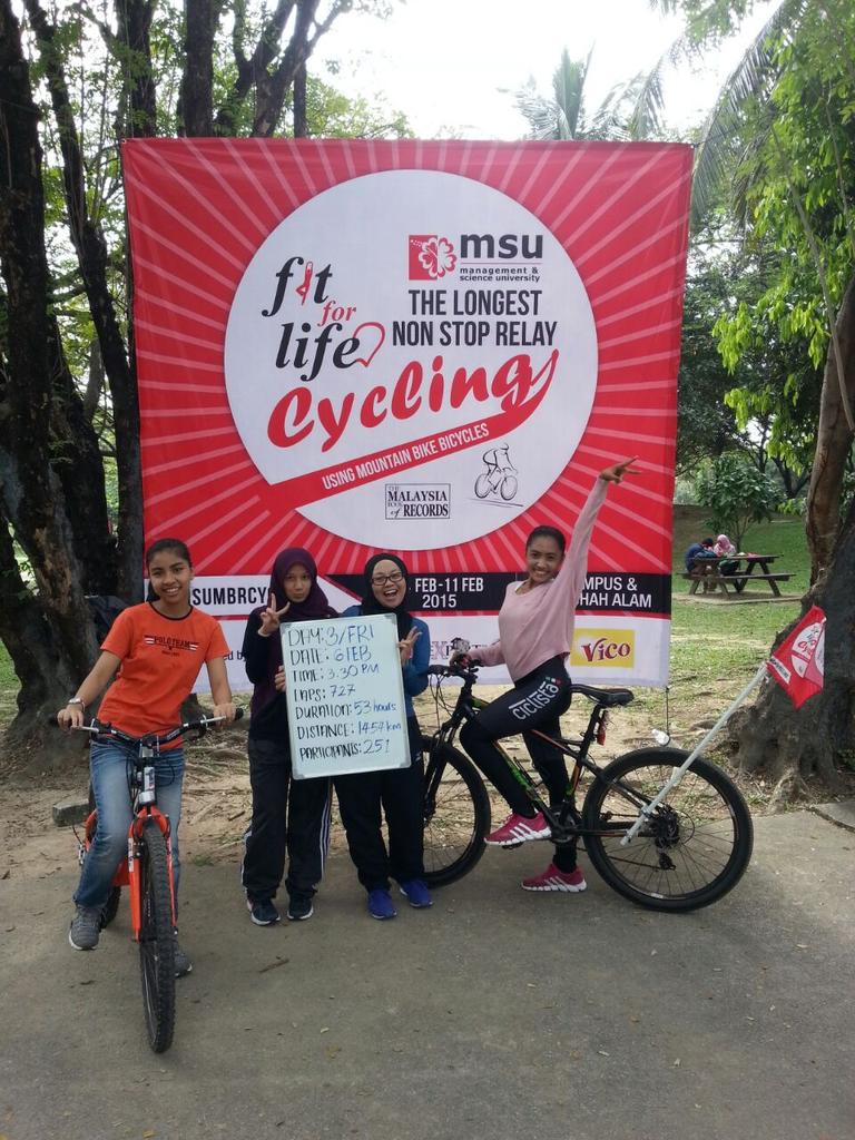 MSUmalaysia's tweet photo. “@MSUscd: Update this evening. MSUmbrcycling @MSUmalaysia http://t.co/A938Ary6co”