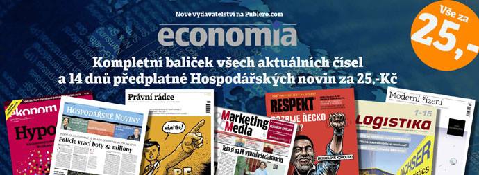 balíček časopisů Economia a předplatné Hospodářských novin na 14 dní = vše za 25 Kč 
cs.publero.com/title/respekt/…