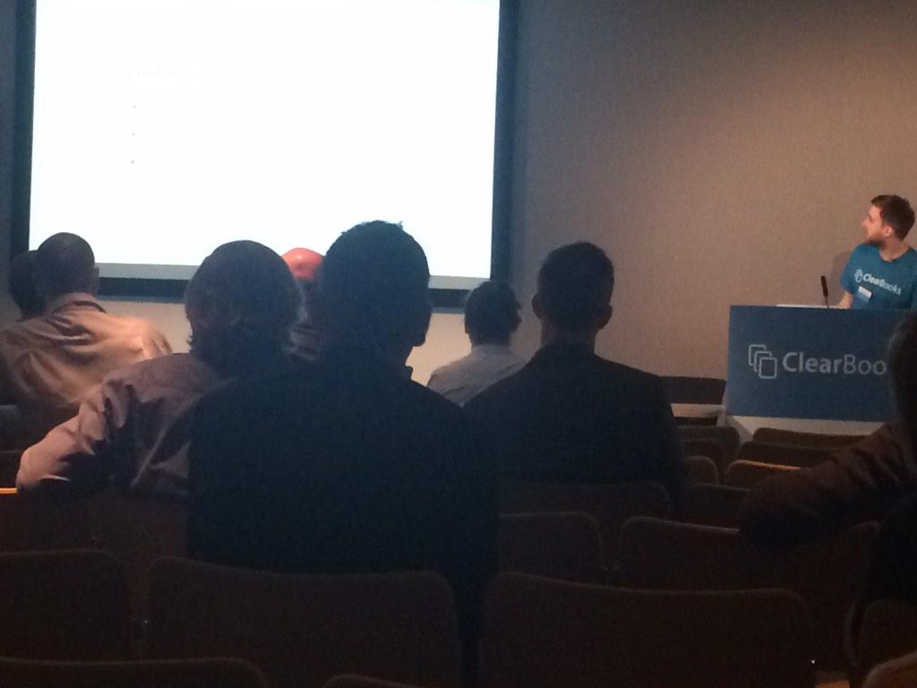 ClearBooks's tweet photo. Time to talk about time -- and how to save it! with @ClearBooksChris #CBCE2015 http://t.co/mh00NClqzY