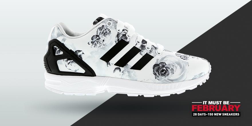 adidas zx flux avec des roses