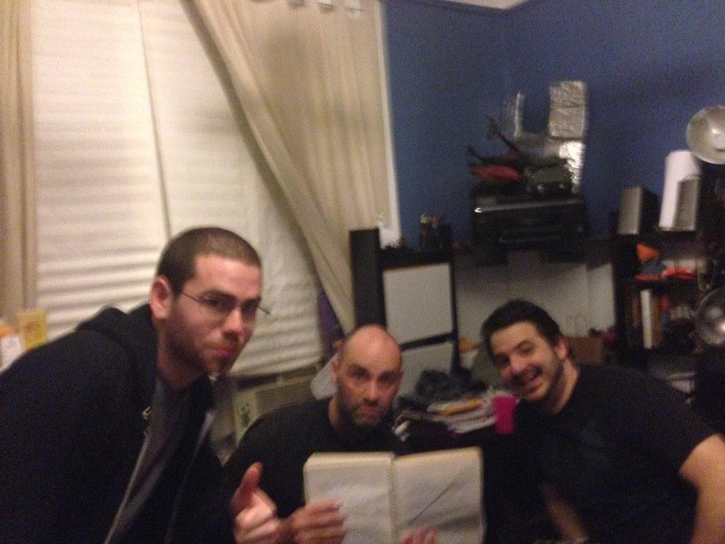 FJBPodcast's tweet photo. @tedalexandro @Schrotime @GregStone_ hanging at the Stone Zone! @OniPerez was there too, I promise! http://t.co/heyV4VAGNH