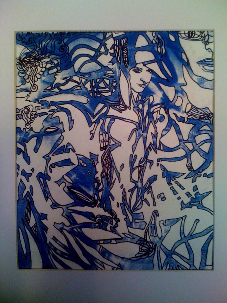 Freefall_00's tweet photo. #blueperiod #cyanotype #custom #art #ArtistToWatch #mixedmedia #cortneycates #painting #Miami #illustration http://t.co/tgmNFpMHNA
