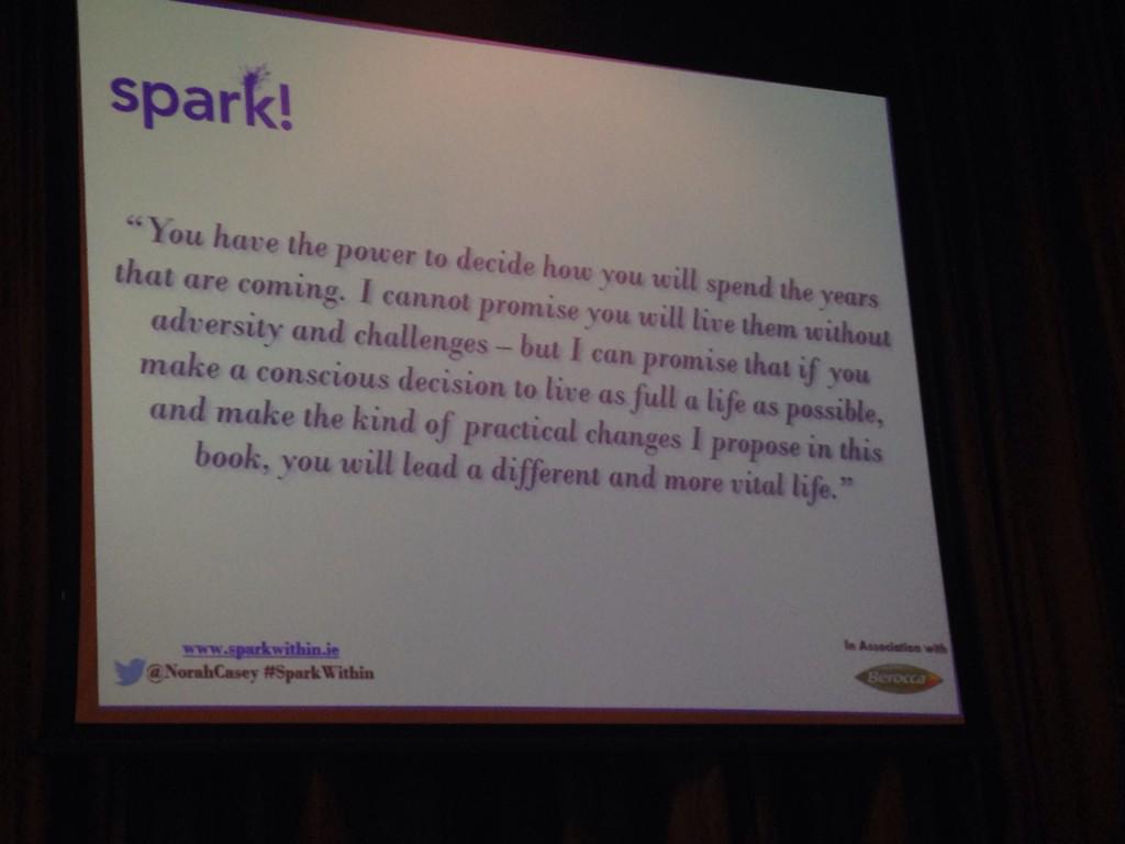 RoisinPrizeman's tweet image. Wise words from @NorahCasey @BeroccaIreland #sparkwithin