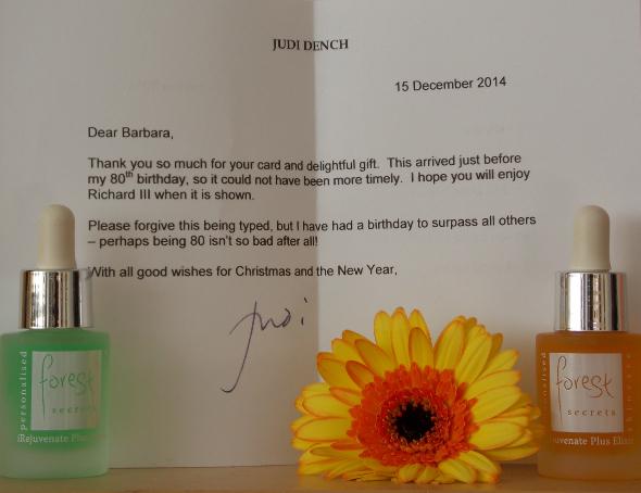 forestsecrets's tweet image. How fabulous of #JudiDench to send us a thank you card! can't wait 2 see her in Richard the3rd tinyurl.com/qffp3dl