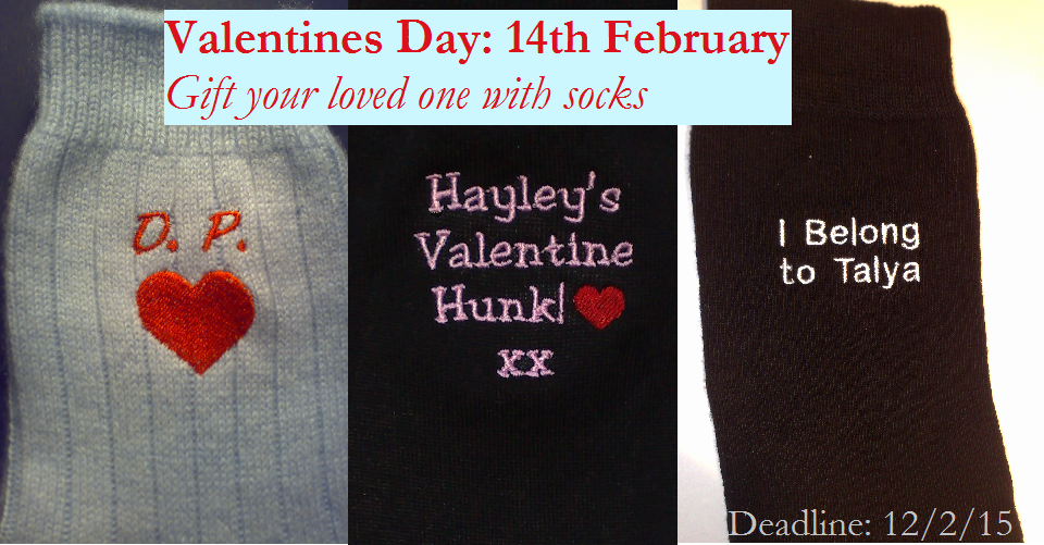 MyFavoriteSocks's tweet photo. Some of our previous Valentine's Day Personalised Socks. #ValentinesDayGiftIdeas http://t.co/by7sXtAOQK