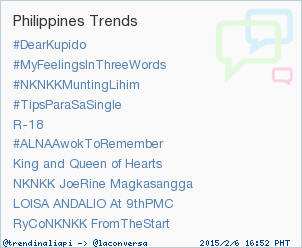 teamMikAndPH's tweet photo. thank you for making #AwokToRemember trending kanina ang saya saya congrats MikAnd @mikaeldaez @andreaetorres ❤❤ http://t.co/egd8nrlZnt