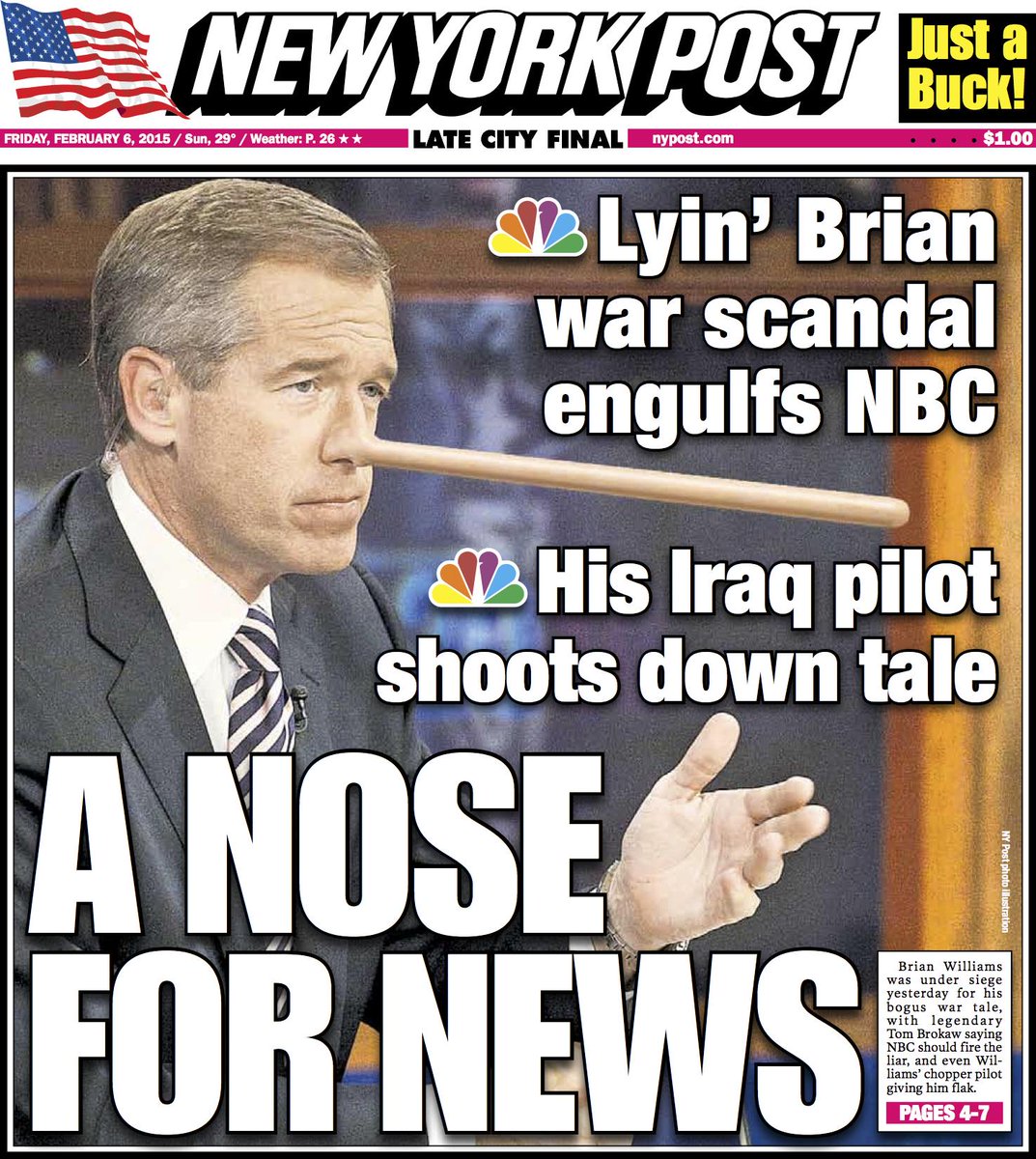 NBC assigns own investigator into Brian Williams lies