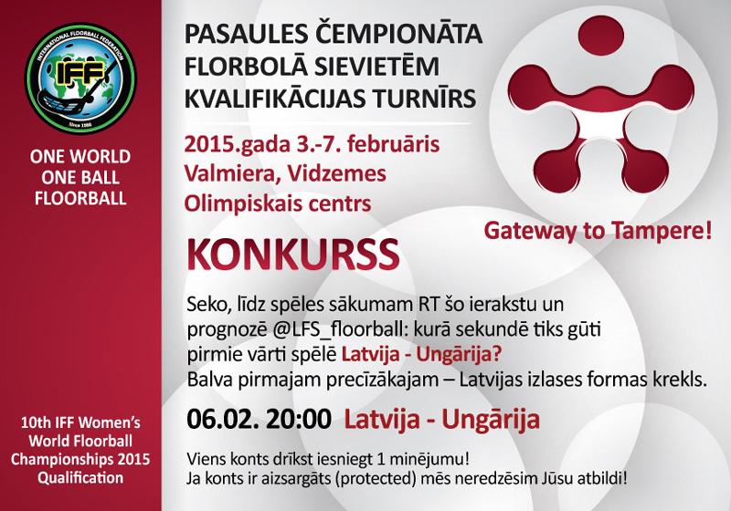 LFS_floorball's tweet photo. Konkurss! RT, seko, prognozē un iegūsti Latvijas izlases formas kreklu. #florbols #wfcq2015 http://t.co/KEk2qYCdAz
