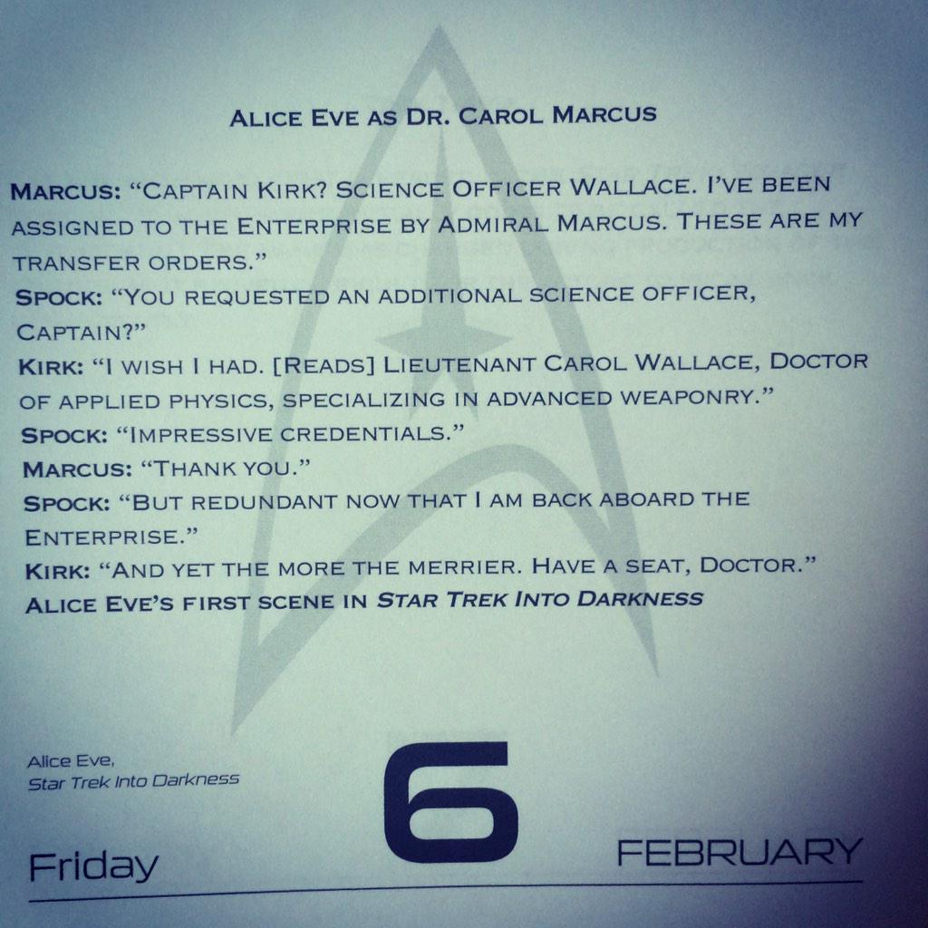This Day in Trek - February 6, 2015 **Happy Birthday to Alice Eve and My BFF Stacie Bundy!** 