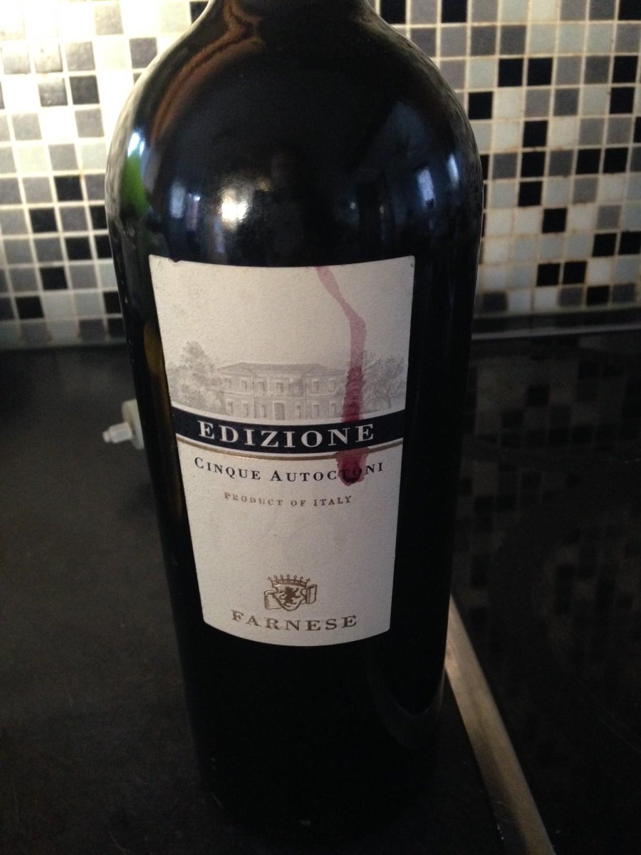 one FAT bottle - the awesome Edizione Cinque Autonconi 2005. at 4kgs.. not one for the glass topped coffee tables