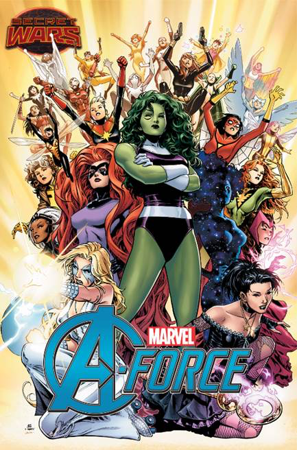 HuffPost's tweet photo. First look at @Marvel's new all-female Avengers: http://t.co/s0BjbaE8F9  http://t.co/OveYejP41u