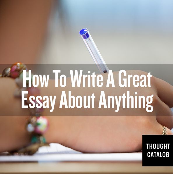 CollegeEssayGuy's tweet photo. How to Write a Great Essay About Anything http://t.co/PZeKFvWa6j via @ThoughtCatalog http://t.co/EEhXMcawbn