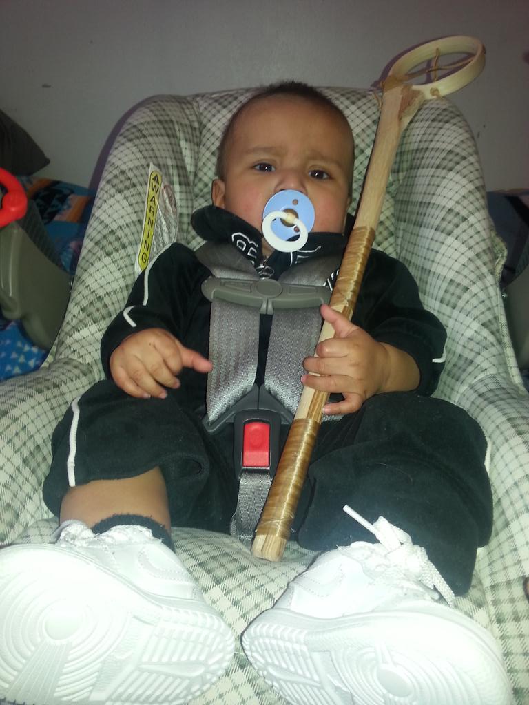 JozCleveland's tweet photo. Kunu is ready to cheer on is buddy Miles tonight. Native American Heritage Night http://t.co/8QASIhY5kF