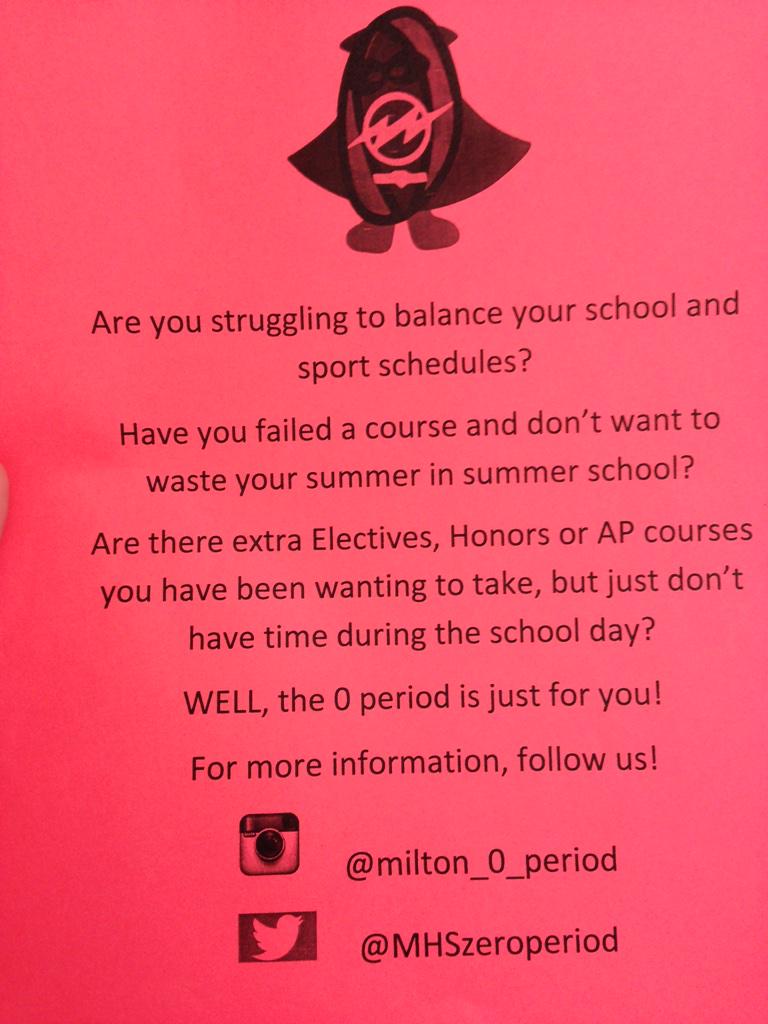 MHSzeroperiod's tweet photo. Zero is taking action! Come to the cafeteria at 7:50 next week, sign our petition, and get a sweet treat! http://t.co/oB7A33fgjz