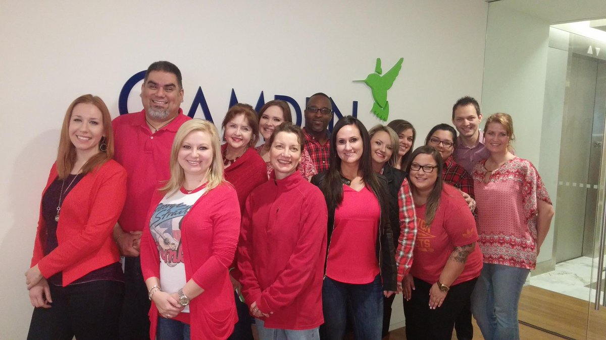 baniekwe's tweet photo. @CamdenLiving wearing RED for #NationalWearRedDay !! Are YOU in red?? #GoRedHouston #GoRedForWomen  #GoRedTODAY http://t.co/Rky14FZmvA