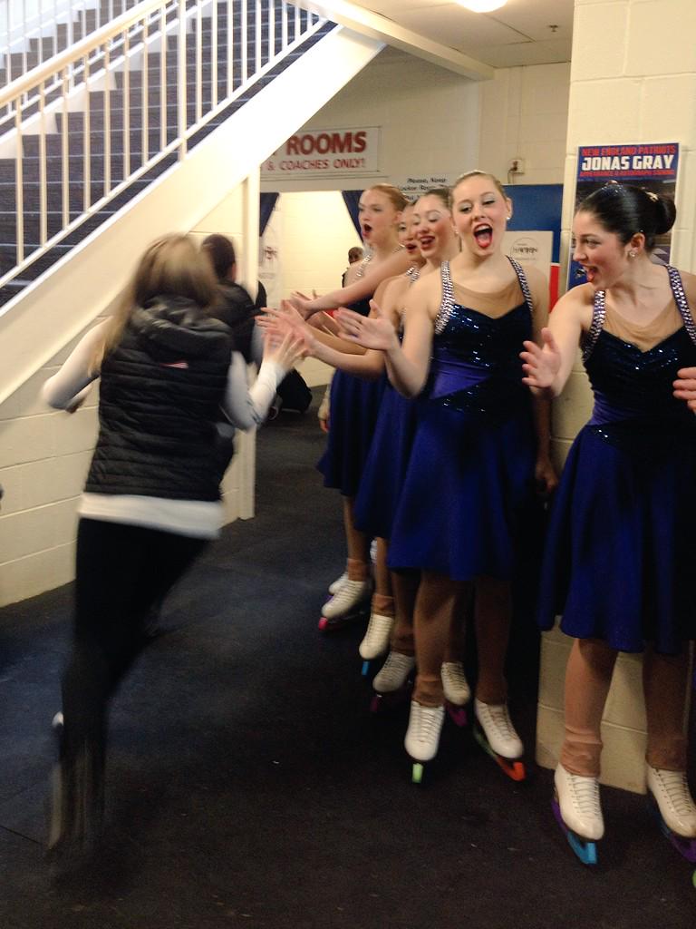 showland's tweet photo. The Hockettes pre-official ritual @NewEnglandCC #WorldJuniorTeamSelection #thinkasone http://t.co/xudgbTpyV3