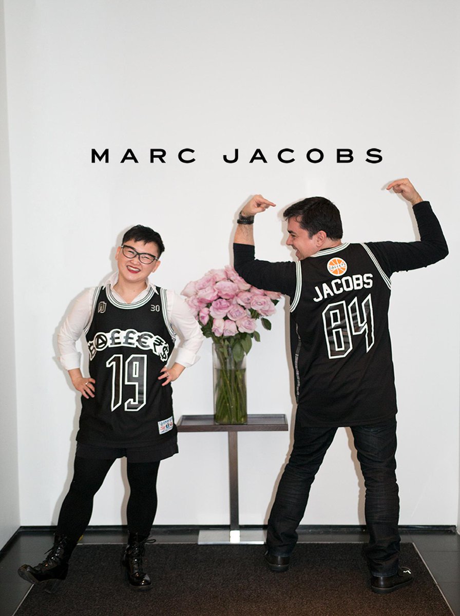 marcjacobs's tweet photo. Our legal department balling hard in our new MJ Ballers Jersey, available now at MbMJ boutiques. #marcfam http://t.co/LnmnFpZK4R