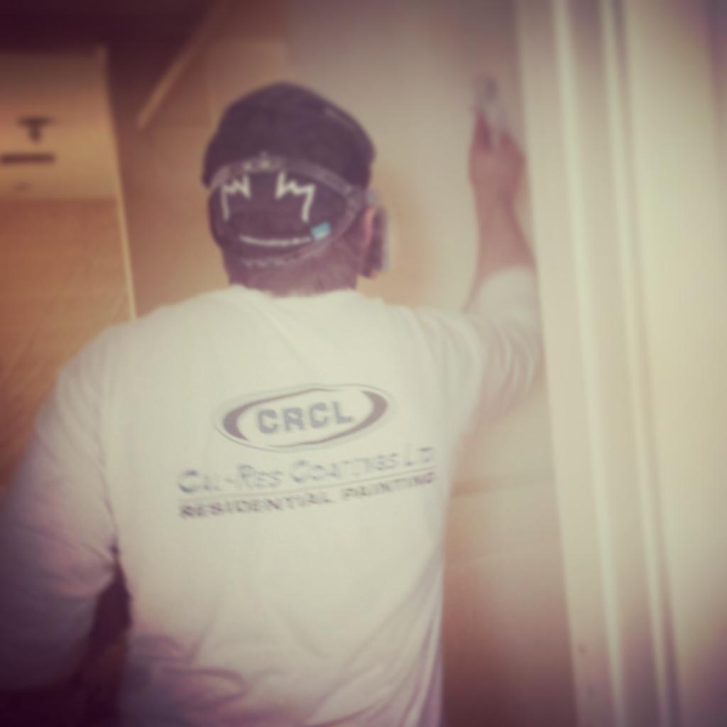 CalRes01's tweet photo. Spraying some Benjamin Moore latex on shelving and door frames for finish coat . Being safe, Wearing resperator http://t.co/NBj1UQxzqE