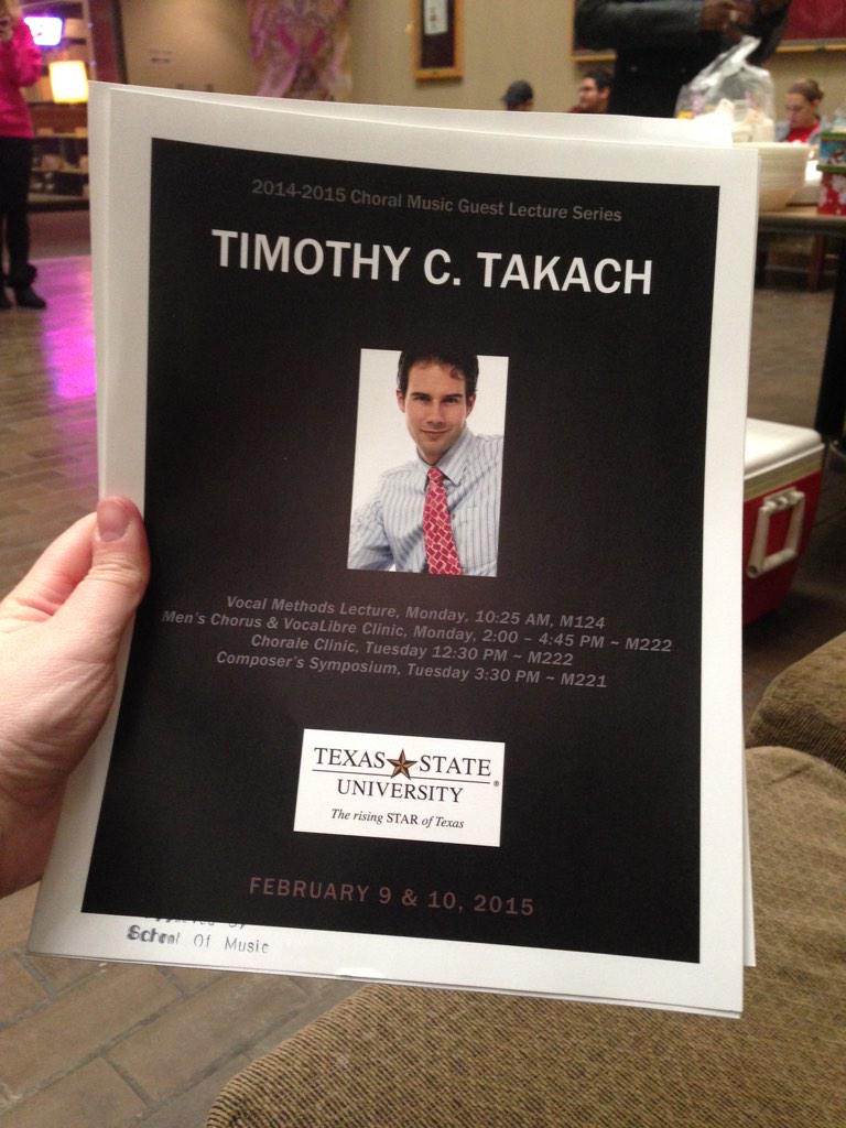 Super excited for this!! @timothyctakach #txst #universitysingers