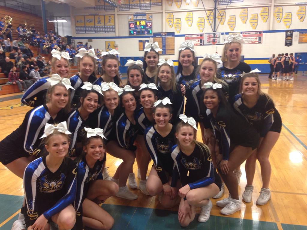 EaglesAthletics's tweet photo. Good Luck to our Eagle Cheerleaders as they compete at the IHSA State competition today! @sandburgcheer http://t.co/BDOsmAuxSl