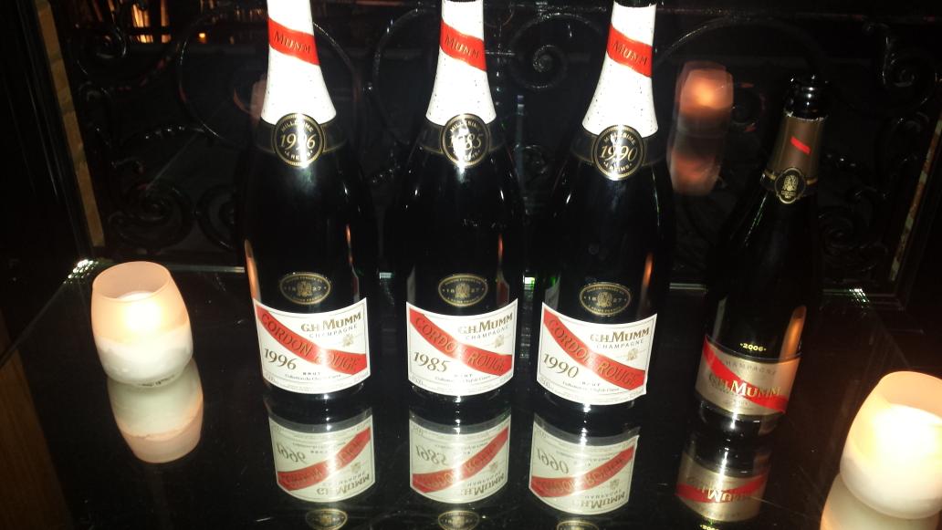 ChampagneGuruUK's tweet photo. Last night these #OldVintages were the stars @LAssietteChampenoise with '85 the pick thanks Michel &amp; Didier @GHMUMM http://t.co/l4UVeBmSQ0