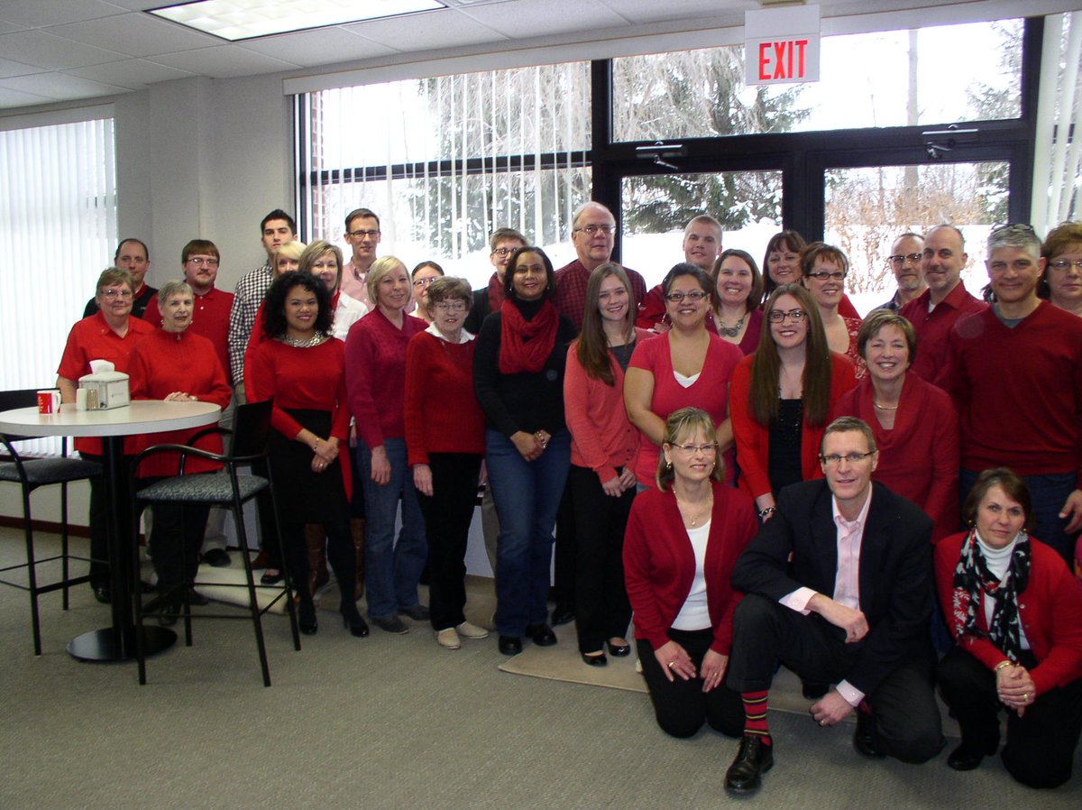ProAssurance's tweet photo. Looks like a lot of employees wearing red today in the Okemos, MI office! #GoRedChallenge #GoRedForWomen http://t.co/oacPcVHPZ5