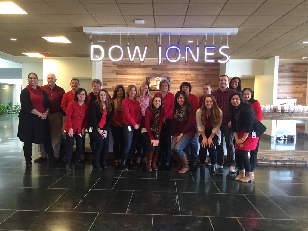 DJCoffeeBar's tweet photo. #DowJones decided to #GoRed today for women's heart health! http://t.co/3XbACIXaCA
