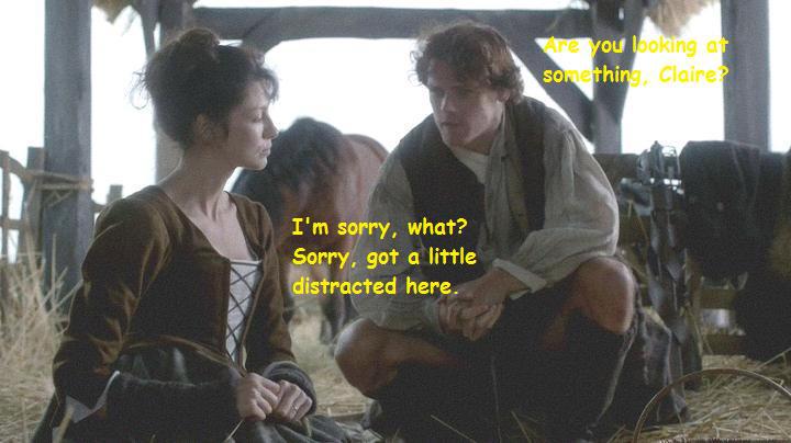 barbaramills1's tweet photo. "@meaversch: #Outlander #4draughtlaner #jamiefraser #ClaireFraser #LoveAGinger http://t.co/MKrGMtYA98"
Distracted? Totally understand