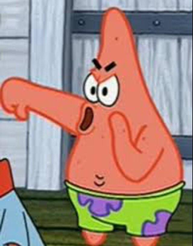 Image result for booooo patrick star'