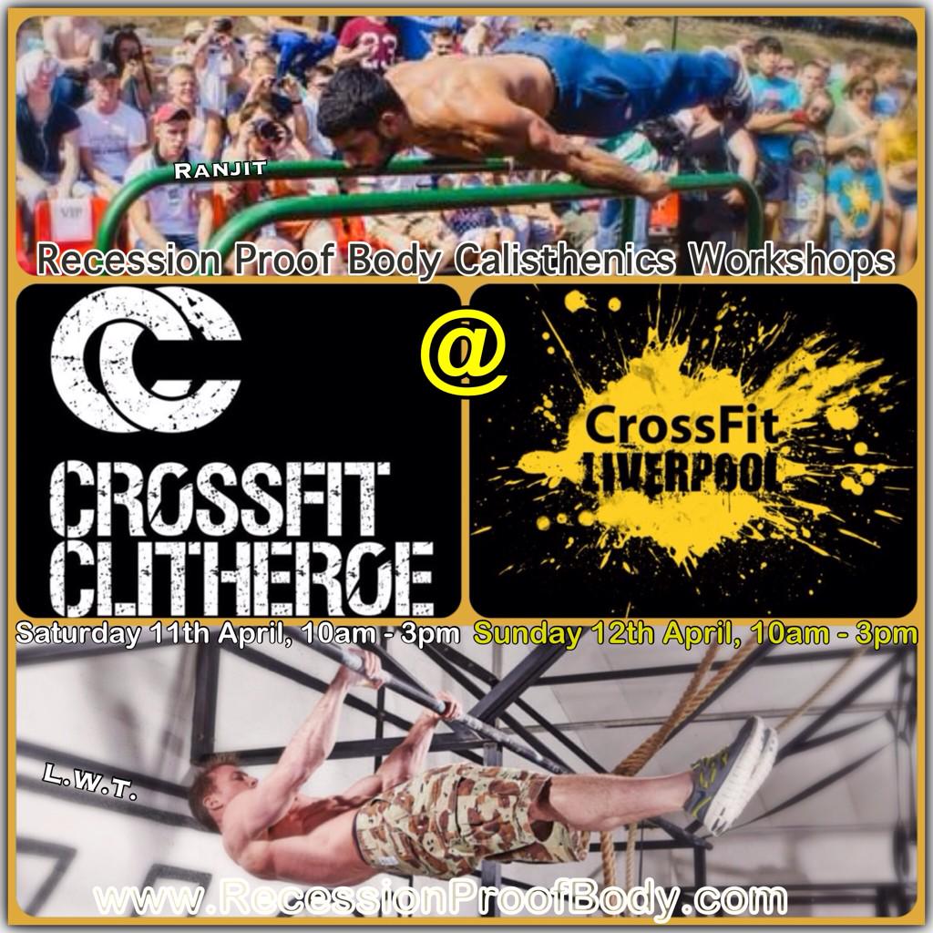 Two huge workshops coming up in April at CrossFit Liverpool &amp; <a href="/CCengineRoom/">Crossfit Clitheroe</a> #CC #CFLiverpool #CFClitheroe #workshops