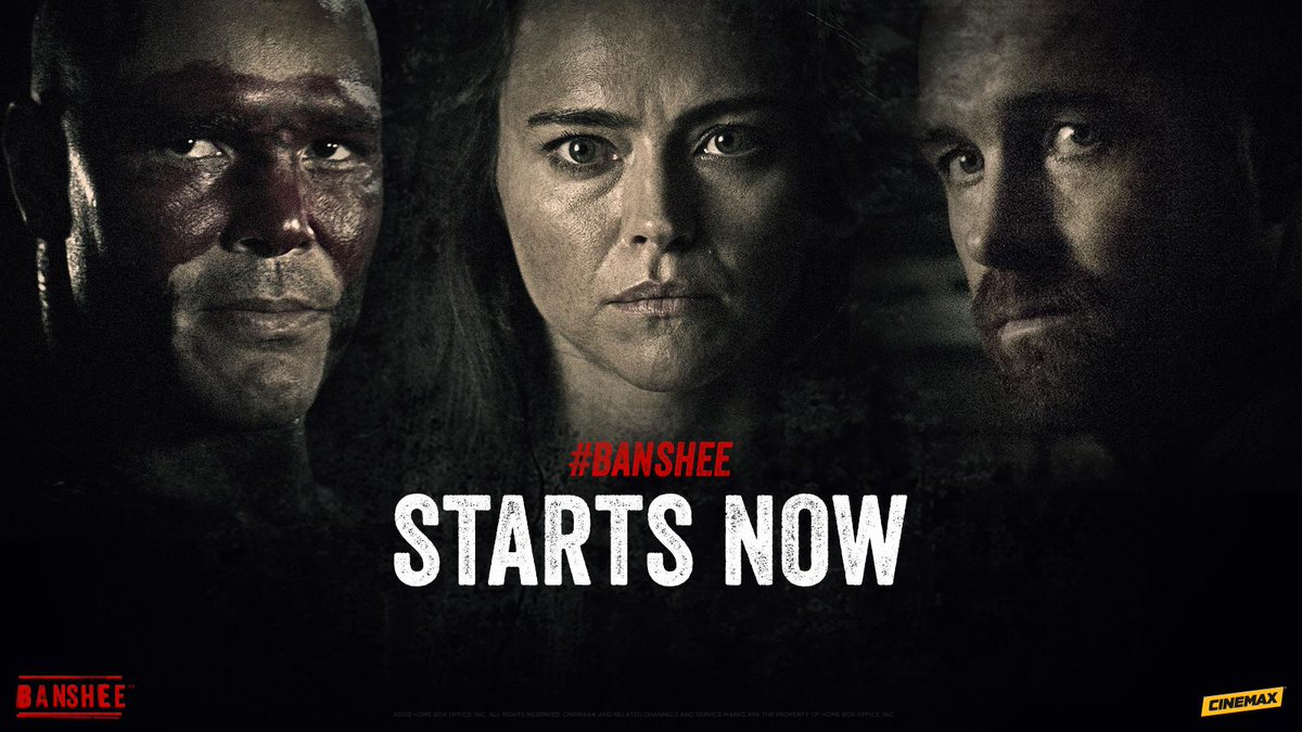 Cinemax's tweet image. A new episode of #Banshee starts now. Retweet if you're ready for more #BloodInBanshee