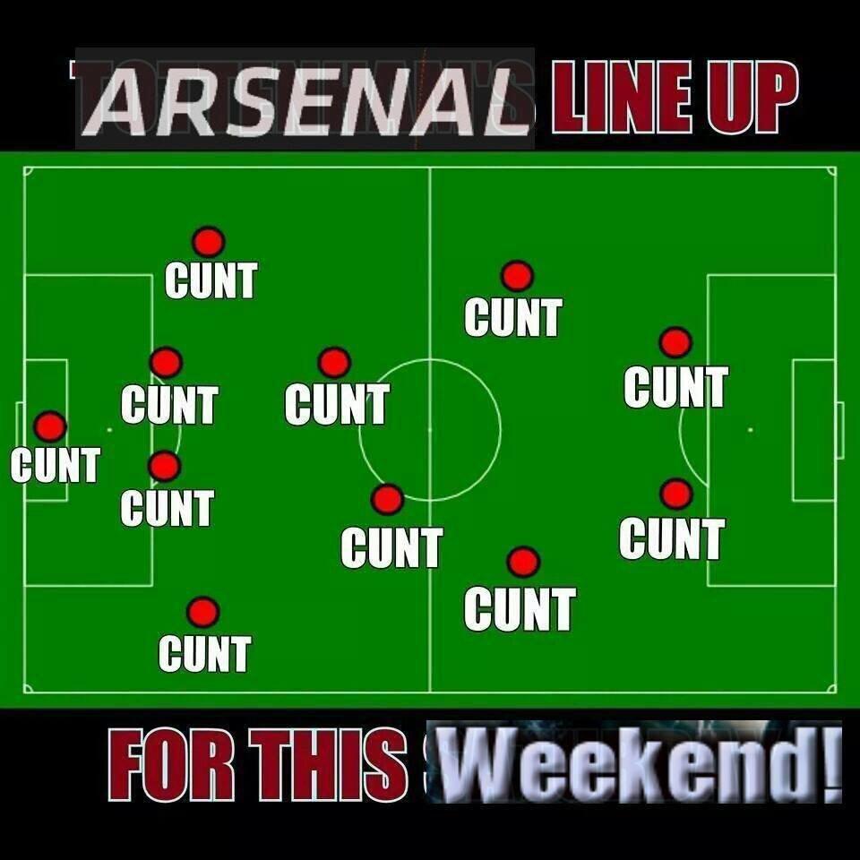 EnfieldSpurs's tweet photo. 100% confirmed Arsenal line up leaked for the weekend.. http://t.co/4l4u7QGUC6