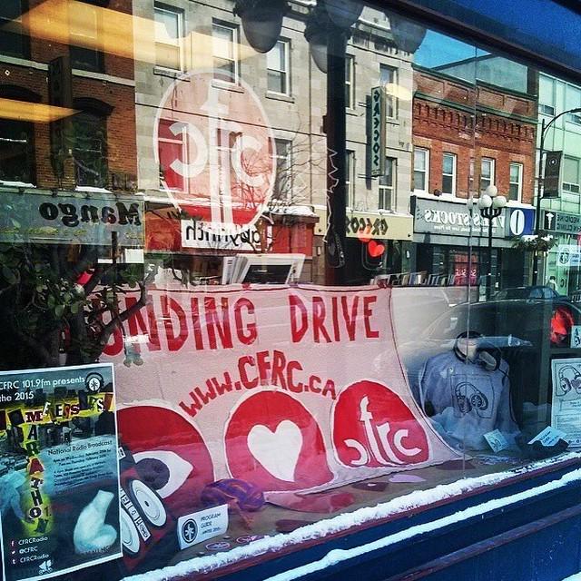 CFRC's tweet photo. CFRC is #Kingston is CFRC... Check out our #FD15 #CFRCFD #FundingDrive display at Novel Idea today until Feb. 15th … http://t.co/Vj49thTKqA