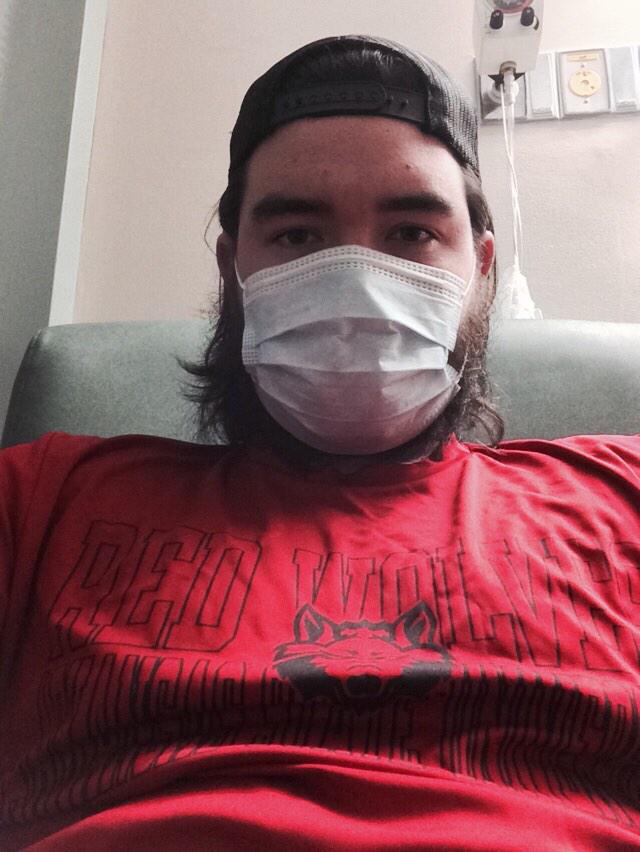 RJ44_ERA's tweet photo. At the hospital with paw paw but you know we are still representing the red wolves. #redwolfstrong http://t.co/9vm6x7dpkS