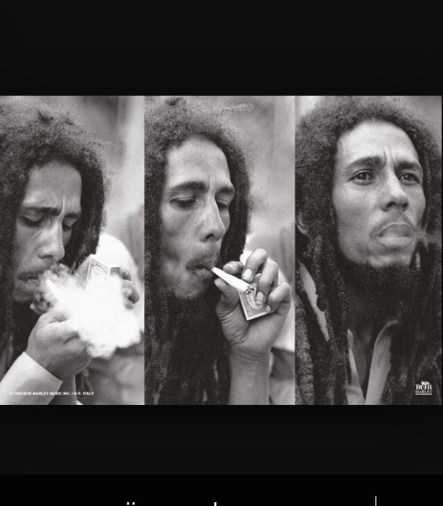 In honor of Bob Marley. Happy birthday. Everybody should smoke sum for him.      