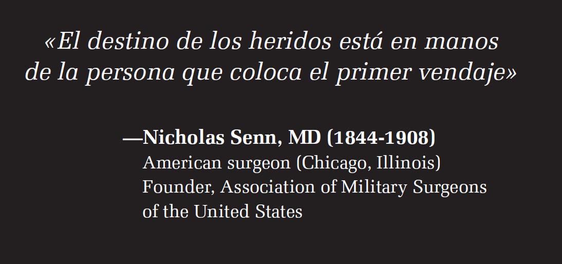 MedicinaMilitar's tweet photo. @PHTLSECUADOR El destino de los #heridos está en manos de la persona que... Nicholas Senn, MD (1844–1908) #TCCC http://t.co/Yxzzp8OaYC
