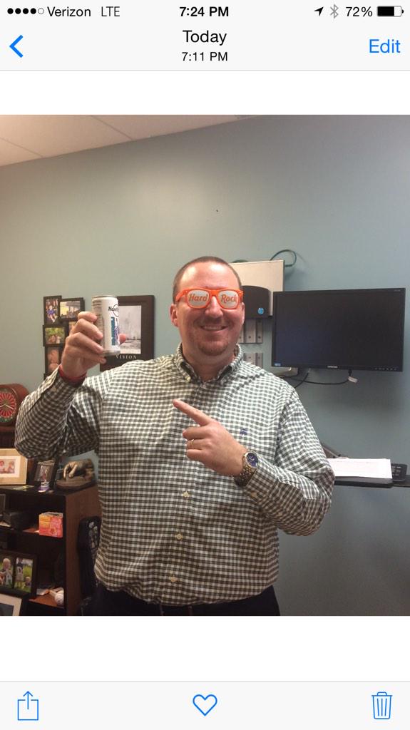 DSeaG45's tweet photo. @SHRTampa February is all about #HardRockEnergyDrinks and @VFCTampa #Philanthropy #LoveMyJob http://t.co/BsYvcfAFF4