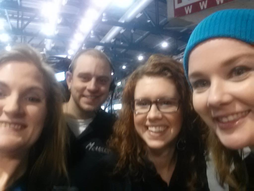 Aliin140's tweet photo. Enjoyed hanging with the @973thewave crew at tonight's @SeaDogsHockey game! #waveselfie http://t.co/U23X7znOiX