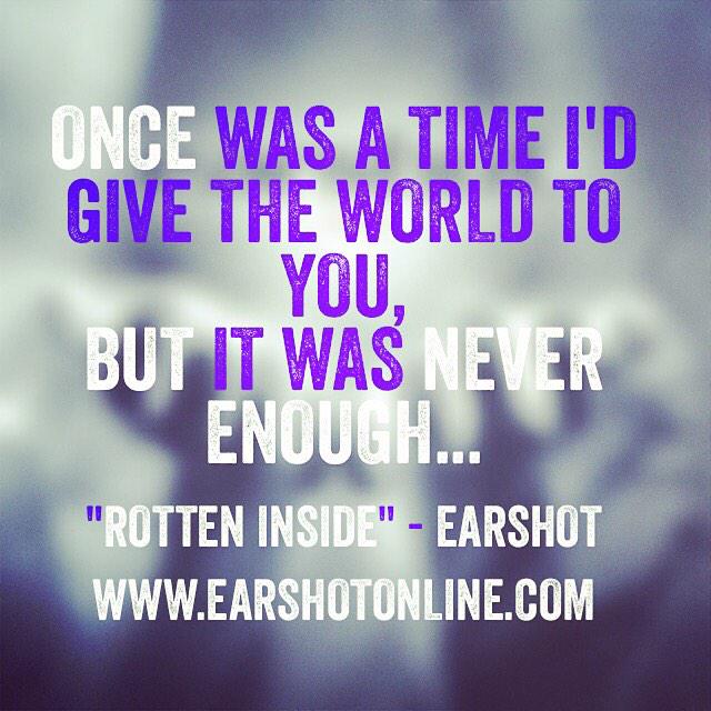 EARSHOTBAND's tweet photo. #RottenInside #Earshot #Twp #favelines and #lyrics #nowplaying #TGIF ✊ http://t.co/9DogZQTQRN