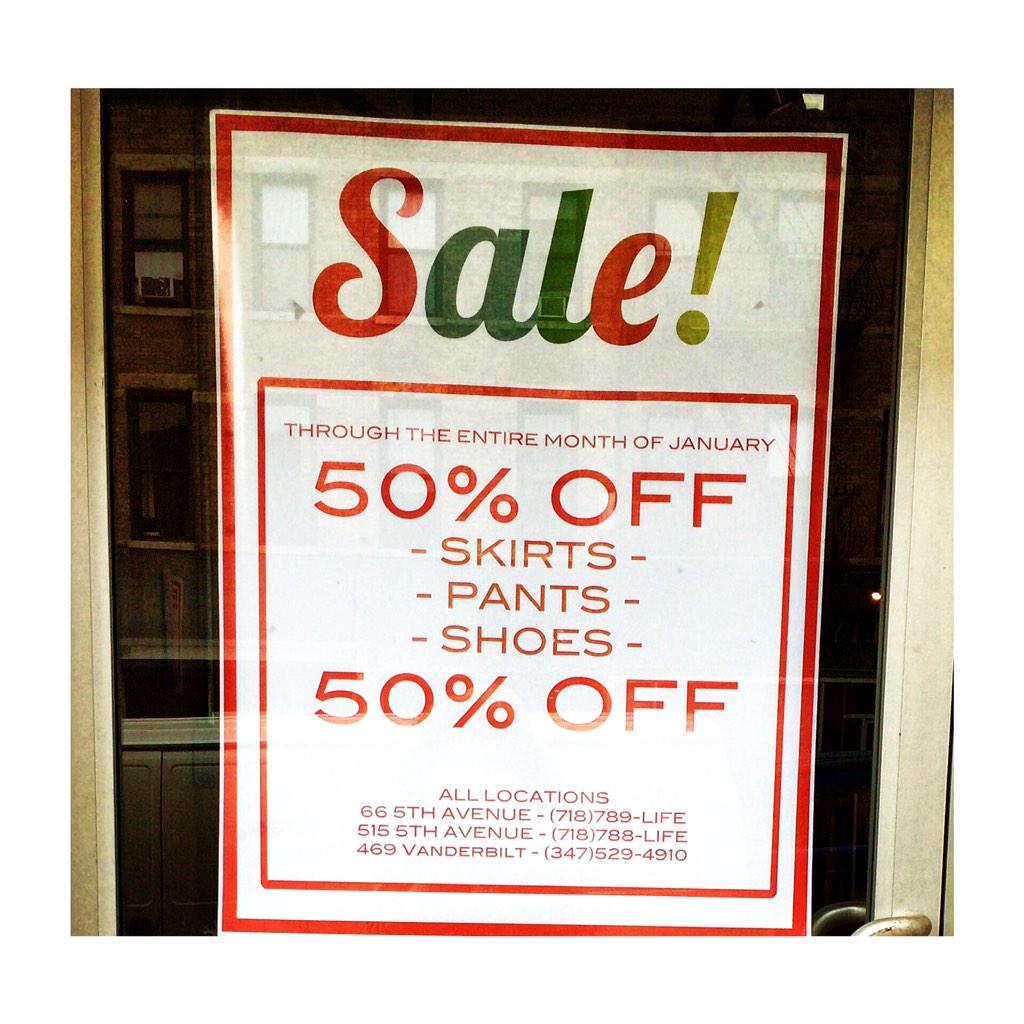 BrooklynLocalNY's tweet photo. Life Vintage is going you 50% off &amp; has extended the sale thru February. See flyer for locations! #brooklyn #bkl360 http://t.co/1e4Ha5lLzB