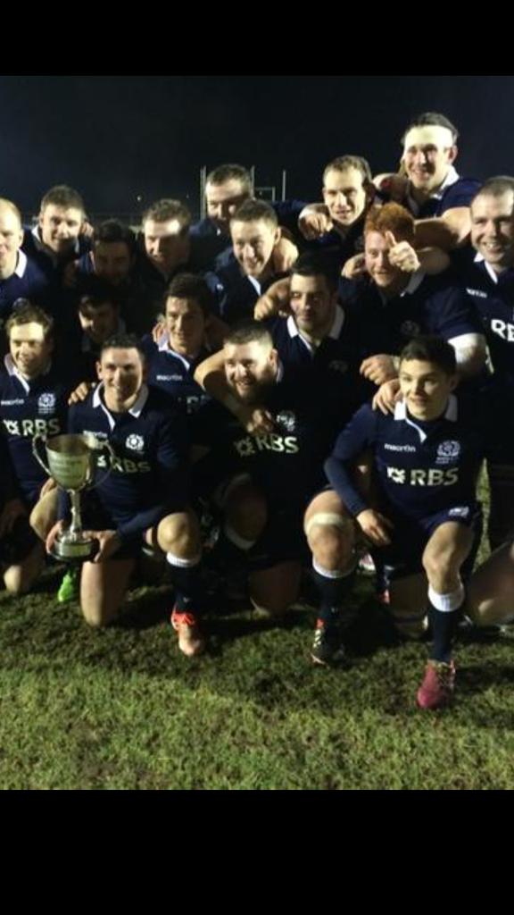 Excellent win for <a href="/Scotlandteam/">Scottish Rugby</a> Club XV tonight featuring Builders <a href="/CraigGossman/">Craig Gossman</a> &amp; <a href="/rossbcurle/">Ross Curle</a> who captained the side