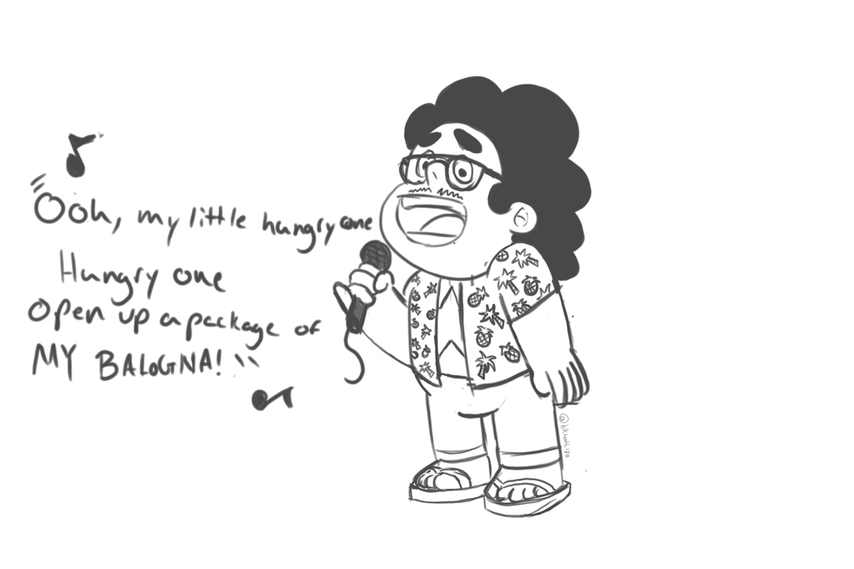 blktooth180's tweet photo. @whammybah lol, ok not to over pester you but on retrospect it's obvious. Steven would be Weird Al. #WeirdSteven http://t.co/ZYIK7dh2Ih