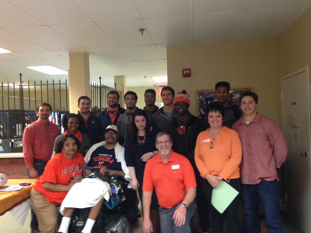CommunityCavs's tweet photo. Had an awesome time hanging out with UVA fan Paul Sweeper and his friends today! Thanks players for helping out! http://t.co/Vpk0cz5F75