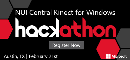 KinectWindows's tweet photo. Register today for the upcoming #hackathon in Austin on Feb. 21st at http://t.co/YpqvQf7fWU! #HackNUIAustin http://t.co/vHX908H7pq